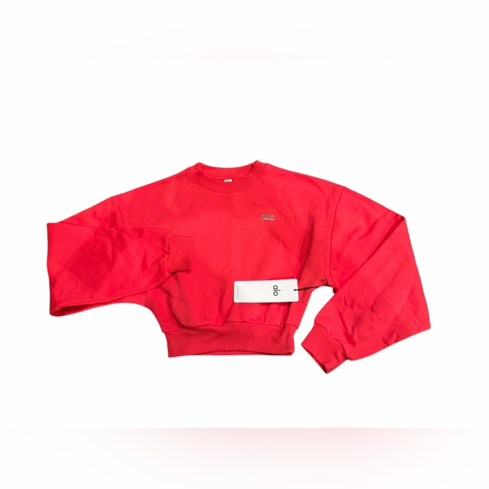 ALO Yoga cropped Candy Red Accolade Small New with tags. - Picture 4 of 9